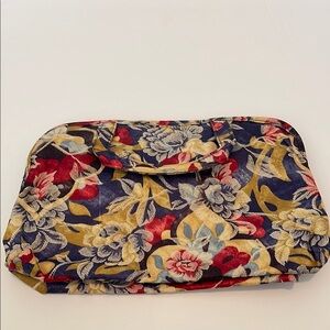 Floral Brocade Clutch in Navy, Gold & Red